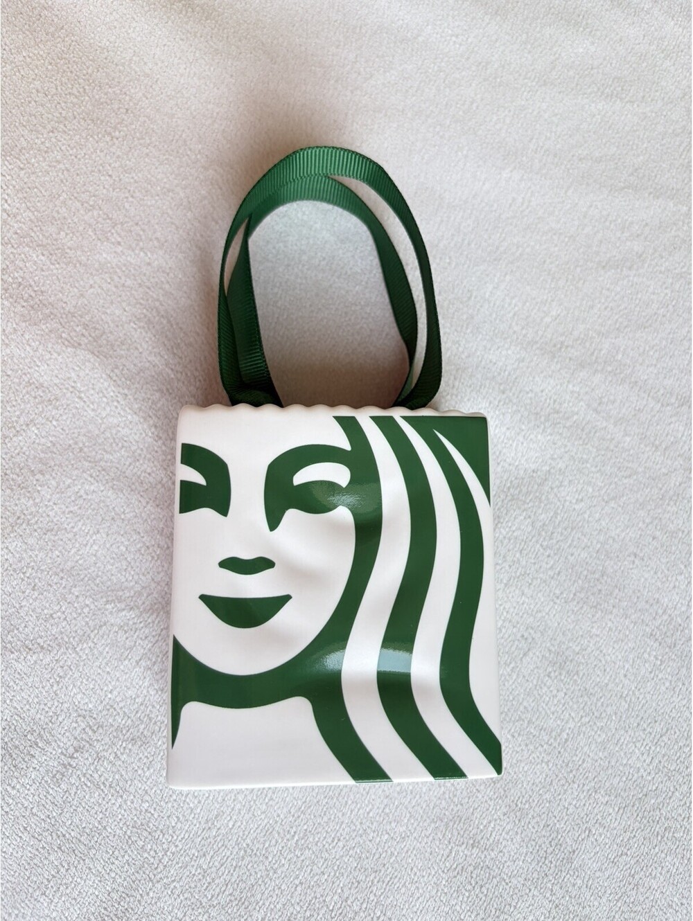 Starbucks Mermaid Siren Ceramic Gift Tote Bag 2019 Christmas Ornament